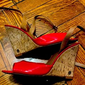 Tory burch wedged sandals